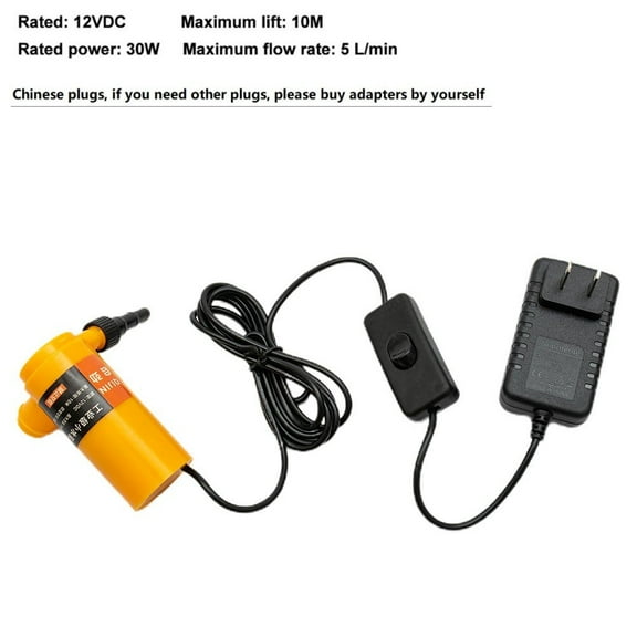 qiya DC 12V Water Pump For Angle Grinder Guard Water Slotting Dust Cover Hood Water Drill Cutting Machine Slotting Machines 5L / Min