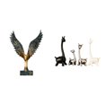 thumbnail image 1 of Estatua de jirafa de resina con extendidas, escultura, adorno de Feng Shui, figuras decorativas de cerámica, centro de mesa creativo moderno para, 1 of 8
