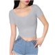thumbnail image 2 of Fiudx Ofertas y Liquidaciones Camiseta Informal de Moda para Mujer, Camisetas de Manga Corta para Mujer, Camiseta Corta, 2 of 6