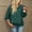Green, variant on BUIGTTKLOP Womens Casual Sweatshirt Crochet Lantern Long Sleeve Crewneck Lace Loose Fit Fall Pullover Tops