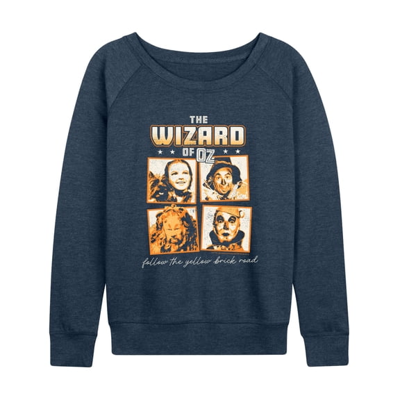 Wizard of Oz - Character Squares - Women's French Terry Long Sleeve Pullover