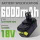 thumbnail image 2 of Batería Orstaimer de 18 V, 6 Ah, iones de litio de repuesto para Ryobi, 2 of 4