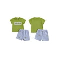 thumbnail image 2 of BemeyourBBs Baby Boy Summer Outfits Alligator Embroidery T-Shirt + Pocket Shorts, 2 of 9