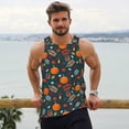thumbnail image 6 of Daiia Autumn with Pumpkins Printed Men's Quick Dry Fit Muscle Tank Top Slim-Fit Tank Workout Tank Top Lightweight Sports Tank Top-4X-Large, 6 of 7