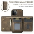 thumbnail image 5 of Allytech Case for iPhone 11, Premium PU Leather Microfiber Lining Credit Card Holder Cash Pocket Double Magnetic Closure Detachable Wallet Case Cover for iPhone 11 6.1 inch 2019, Coffee, 5 of 10