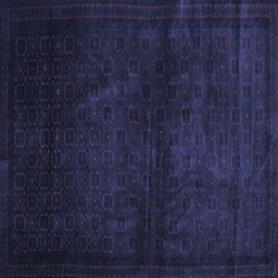 Ahgly Company Indoor Square Abstract Blue Contemporary Area Rugs, 3' Square