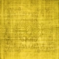 thumbnail image 1 of Ahgly Company Indoor Square Abstract Yellow Contemporary Area Rugs, 4' Square, 1 of 4