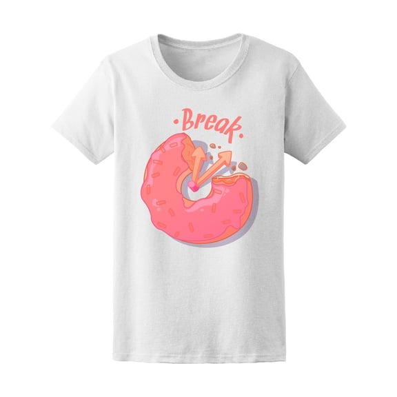 Break Donut Clock Time T-Shirt Men -Image by Shutterstock, Male Medium