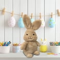 thumbnail image 4 of 12-inch Rotating Head Khaki Brown Easter Bunny Plush - Interactive Stuffed Animal Toy with Movable Neck, Soft Toddler Kids Gift & Easter Basket Stuffers Khaki, 4 of 6