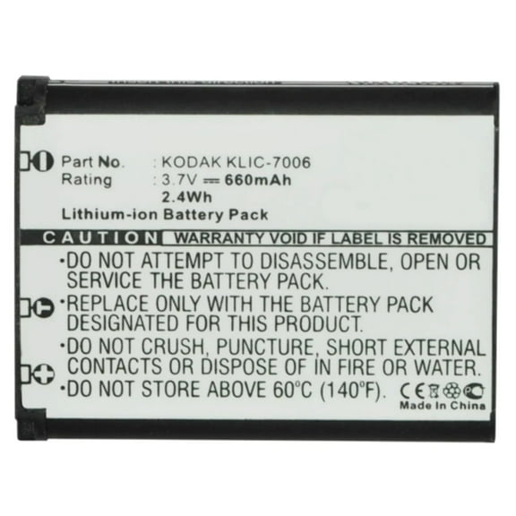 Batteries N Accessories BNA-WB-L8985 Digital Camera Battery - Li-ion, 3.7V, 660mAh, Ultra High Capacity - Replacement for Kodak KLIC-7006 Battery