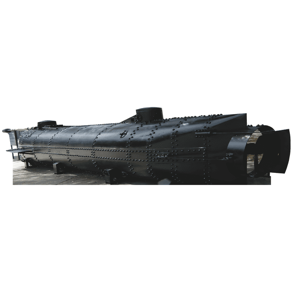 C.S.S. Hunley Confederate Submarine Ship 1863 Cardboard Cutout Standee Standup