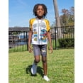 thumbnail image 2 of Hot Wheels Mesh Baseball Jersey Athletic T-Shirt and Shorts Outfit Set Toddler to Big Kid, 2 of 5