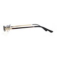 thumbnail image 4 of Mico Cut Out Narrow Blade Cat Eye Rimless Color Sunglasses Gold Black, 4 of 4