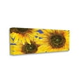 thumbnail image 3 of Vivid Sunflower Blooms Trio Botanical & Floral Graphic Art Gallery Wrapped Canvas Print Wall Art, 3 of 7