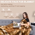 thumbnail image 4 of Gymax Luxury Faux Fur Throw Blanket w/ Reversible Design Couch Bed 84''x58'', 4 of 10