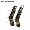 thumbnail image 2 of Gaeub Cyber Skeleton With Tattoos Printed Design Socks Stretchy High Tube Socks for Men Women Teens , Softball Soccer Socks for Hiking, Sport, 2 of 6