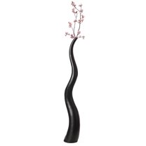 Uniquewise 51" Tall Animal Horn Shape Floor Vase: Elegant Ceramic Black Accent for Entryway, Dining, or Living Room Decor - Distinctive Antler Design, Adding Nature-Inspired Charm to Your Home