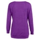 thumbnail image 5 of ICHUANYI Clearance Oversized Tshirts Shirts For Women Solid Workout Sweatshirts Casual Basic Long Sleeve Shirt Classic Crew V-Neck Tops(Purple, M) ICHUANYI WER2023081404092, 5 of 5