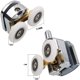thumbnail image 4 of Set of 4 Double Rollers - for Sliding Shower Door, 2 Wheels 23 mm Diameter Zinc Alloy Bathroom.., 4 of 5