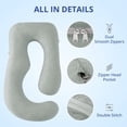 thumbnail image 4 of Funda de Almohada de Embarazo Refrigerante Sasttie 145 cm en Forma de U, 4 of 9