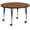Brown, variant on Flash Furniture Wren Mobile 60'' Round Grey Thermal Laminate Activity Table - Height Adjustable Short Legs