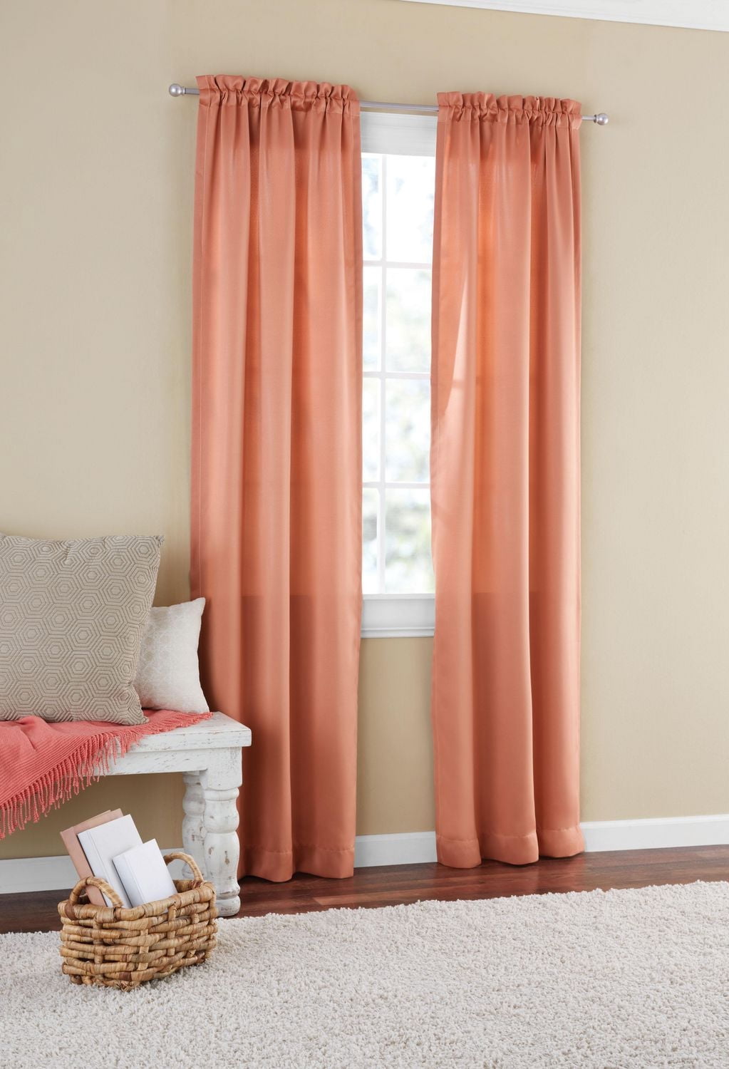 Mainstays Room Darkening 84" Rod Pocket Window Panel Pair