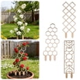 thumbnail image 2 of 3 Pcs Wooden Trellis - 16 Inch Garden Trellis for Potted and Climbing Plants, Stackable Support Stakes for Garden, Houseplants, and Flower Stems (Gold 1+2+3), 2 of 9