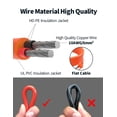thumbnail image 3 of Tonton 10FT 10AWG Solar Panel Extension Cable, 6mm&Acirc;&sup2; Flat Solar Cable with Male and Female Solar Connector Adapters, IP67 Weatherproof, for RVs, Roofs, Boats, Auto Vehi, 3 of 9