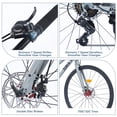 thumbnail image 3 of Hybrid Road Bike 700C for Men and Women, Shimano 7 Speed City Bicycle Commuter Bike, Light Blue, 3 of 5