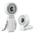 thumbnail image 1 of JISULIFE Versatile Portable Fan with LED Display, 3600mAh USB Rechargeable Battery, 5-Speed, Lanyard Included, 1 of 9