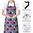 thumbnail image 6 of Cauagu Hawaii Palms Aprons with Pockets,Waterproof Apron for Women,Kitchen Cooking Apron Adjustable Bib Aprons Chef Apron for Cooking,Drawing,Crafting, 6 of 8