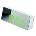 thumbnail image 1 of Reloj Despertador Multifunción Relojes Digitales LED - Temperatura / Modo de lámpara / Snooze / Espejo de Maquillaje - Rectángulo, Rectángulo luz LED verde Colco LED Despertador Digital de Viaje, 1 of 4