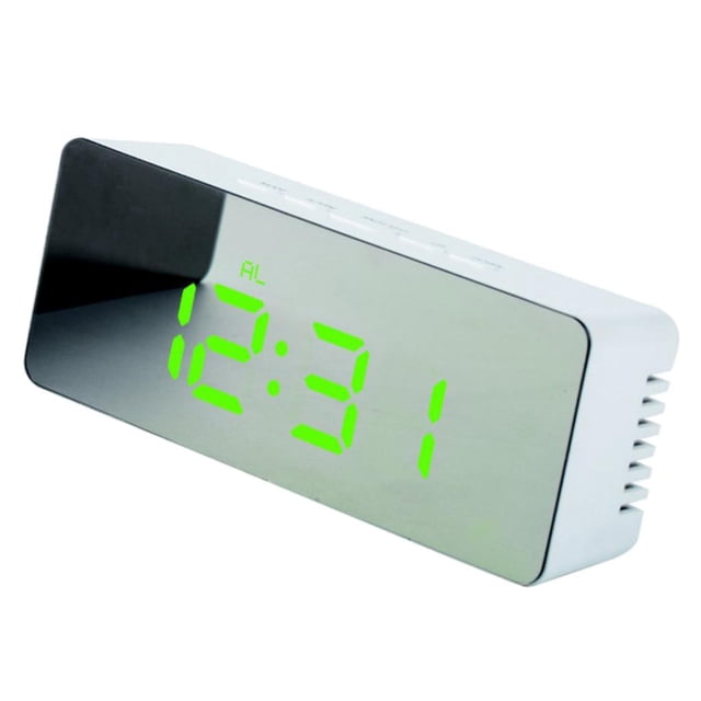 Reloj Despertador Multifunción Relojes Digitales LED - Temperatura / Modo de lámpara / Snooze / Espejo de Maquillaje - Rectángulo, Rectángulo luz LED verde Colco LED Despertador Digital de Viaje