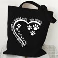 thumbnail image 4 of Sac à Bandoulière Imprimé Patte de Chien Cœur pour Femmes Sac Fourre-Tout en Toile Rétro Mignon Sac de Courses Réutilisable Mode Sac à Main pour Femme 6, 4 of 6