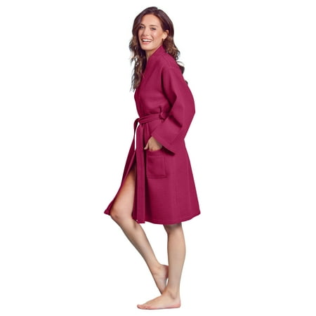 

Kimono Waffle Robe – Women’s Bath SPA Robe – Lightweight Cotton &Polyester Blend