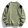 thumbnail image 3 of GigrtiJin Men's Trendy Casual Sweatshirt Color Block Crew Neck Long Sleeve Pullover Blouse Baggy Running Tops, 3 of 3