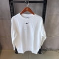 thumbnail image 3 of Sudadera Nike original de cuello redondo gris para mujer, nueva sudadera con forro polar para invierno DQ5734-063, 3 of 5