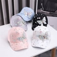 thumbnail image 5 of HuangHuanChen Womens Baseball Cap with Diamonds Adjustable Breathable Baseball Cap For Women Men Sequins Casual Sports Cap Hat Sun Hat Visor Snapback Dad Hat Pink One Size, 5 of 7