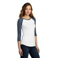 thumbnail image 4 of District DT6211 Women's Fitted Very Important Tee 3/4 Sleeve Raglan, 4 of 6