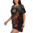 thumbnail image 2 of Xecao Banana Leaf Meditating Gorilla print Swimsuit for women, Summer-ready, sporty style.Quick-dry fabric. Many sizes & colors., 2 of 9