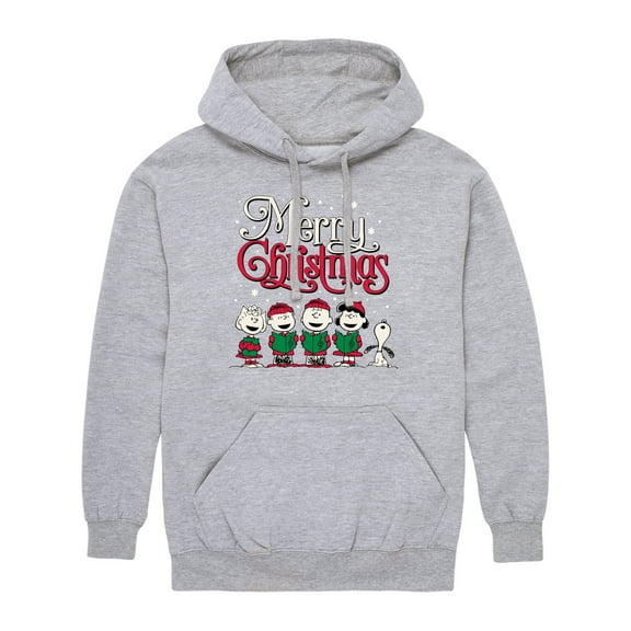 Peanuts - Merry Christmas Choir - Men's Long Sleeve Fleece Pullover Hoodie