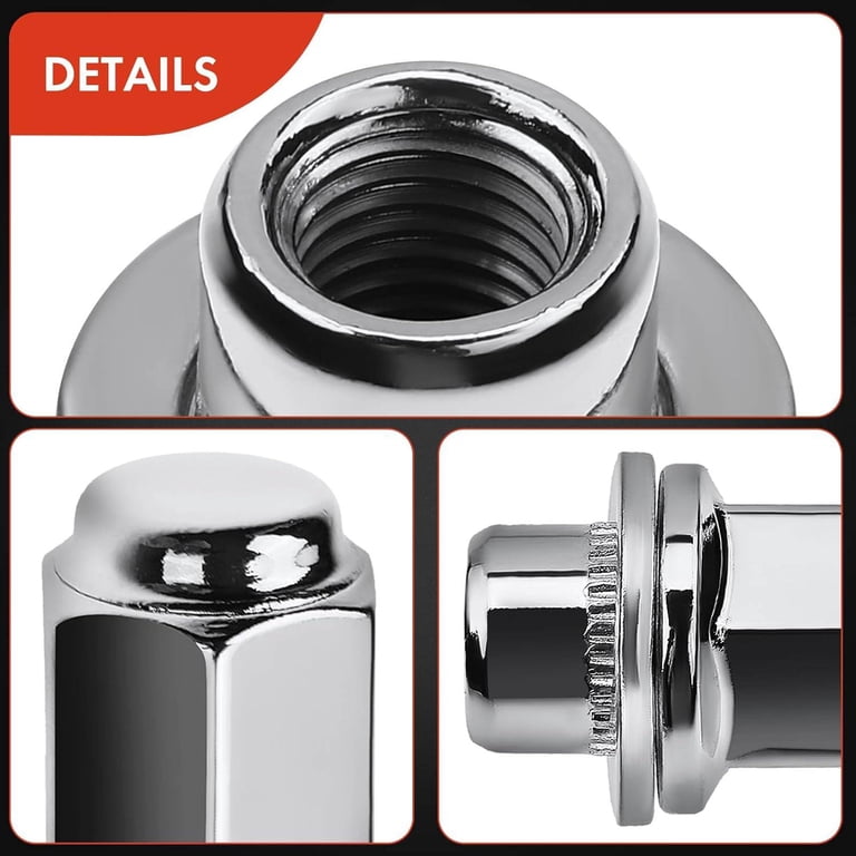 A-Premium M12-1.50 Wheel Lug Nuts (10-Piece Set) - Compatible With Toyota, Chrysler, Dodge, Lexus