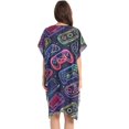 thumbnail image 2 of Beach Vacation Clothes Kimono Cardigan Loose Swimsuit Cover Up for Women Neon Gaming Joystick M, 2 of 6