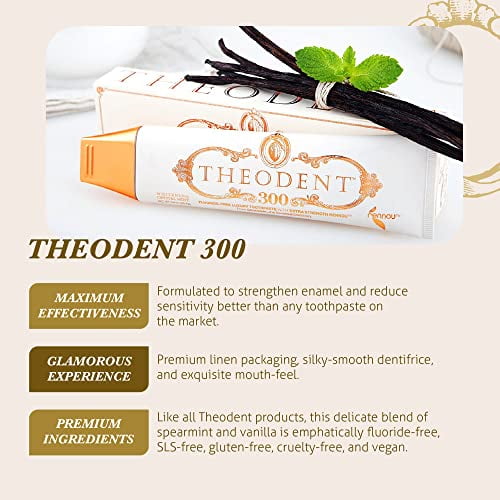 Theodent 300 Fluoride-Free Natural Toothpaste, Clinical Strength