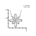 thumbnail image 2 of Silver Chain Necklace for Women – .925 Sterling Silver Flower Necklace with Sparkling Genuine 0.25 CTW White Diamonds – Chic, Stunning Silver Statement Necklace Gifts by JewelersClub, 2 of 4