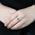 thumbnail image 4 of No Plating Stainless Steel Ring with Epoxy in Jet for Women Jet Stone Color Style DA320 Size 7, 4 of 4
