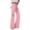 Pink 01, variant on QQAMB Girls' Cargo Pants Solid Color Button High Waisted Drawstring Streetwear Long Trousers with Multi-Pocket ,3Years