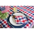 thumbnail image 3 of CC Home Furnishings Checkered Rectangular Cotton Tablecloth - 84" - Red, White and Blue, 3 of 6