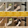 thumbnail image 6 of Mikolo Wall Mounted Storage Rack,  6 Pegs 5 Hooks and 2 Barbell Storage Rack, 850LBS Loading Capacity, 6 of 9