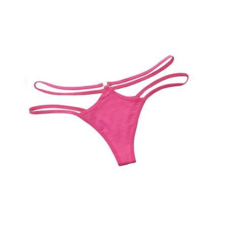 

WZHKSN Female Lace Panty Hot Pink T Back Thongs 1-Pack